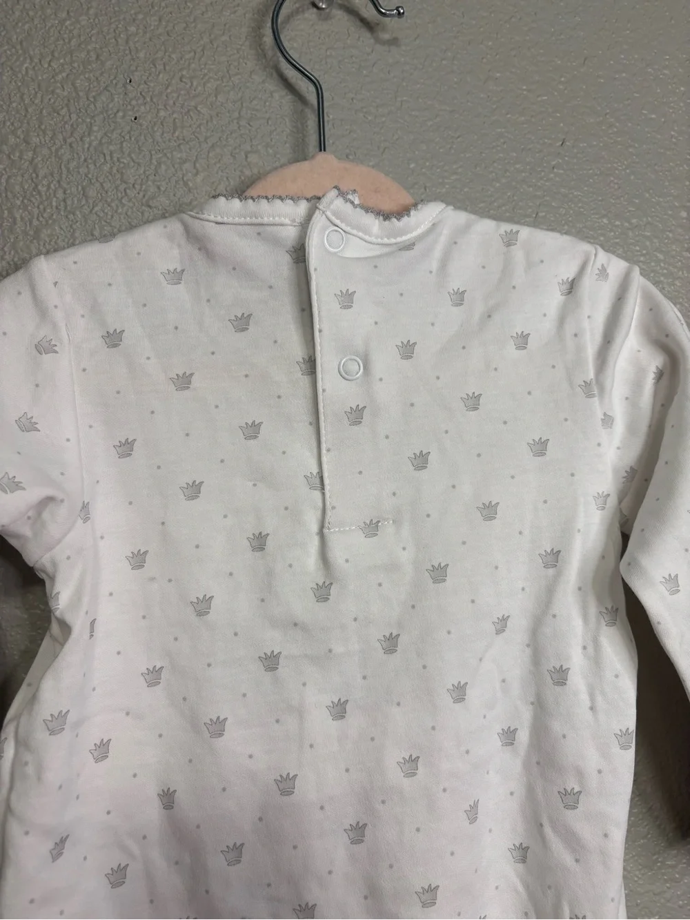 Baby Bliss Hand-Smocked Crown Print Pima Cotton Gown NWT 3-6 Months Made in Peru